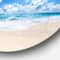 Designart - Beautiful Tropical Beach Panorama' Disc Seashore Metal Circle Wall Art